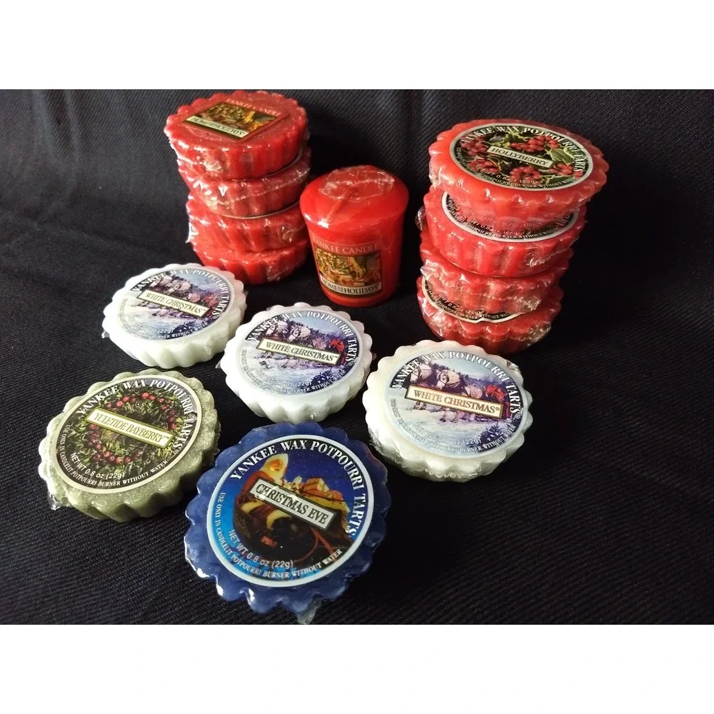 Yankee Candle Tart Wax Melts Lot 14 Retired Home for Holiday White Christmas NEW